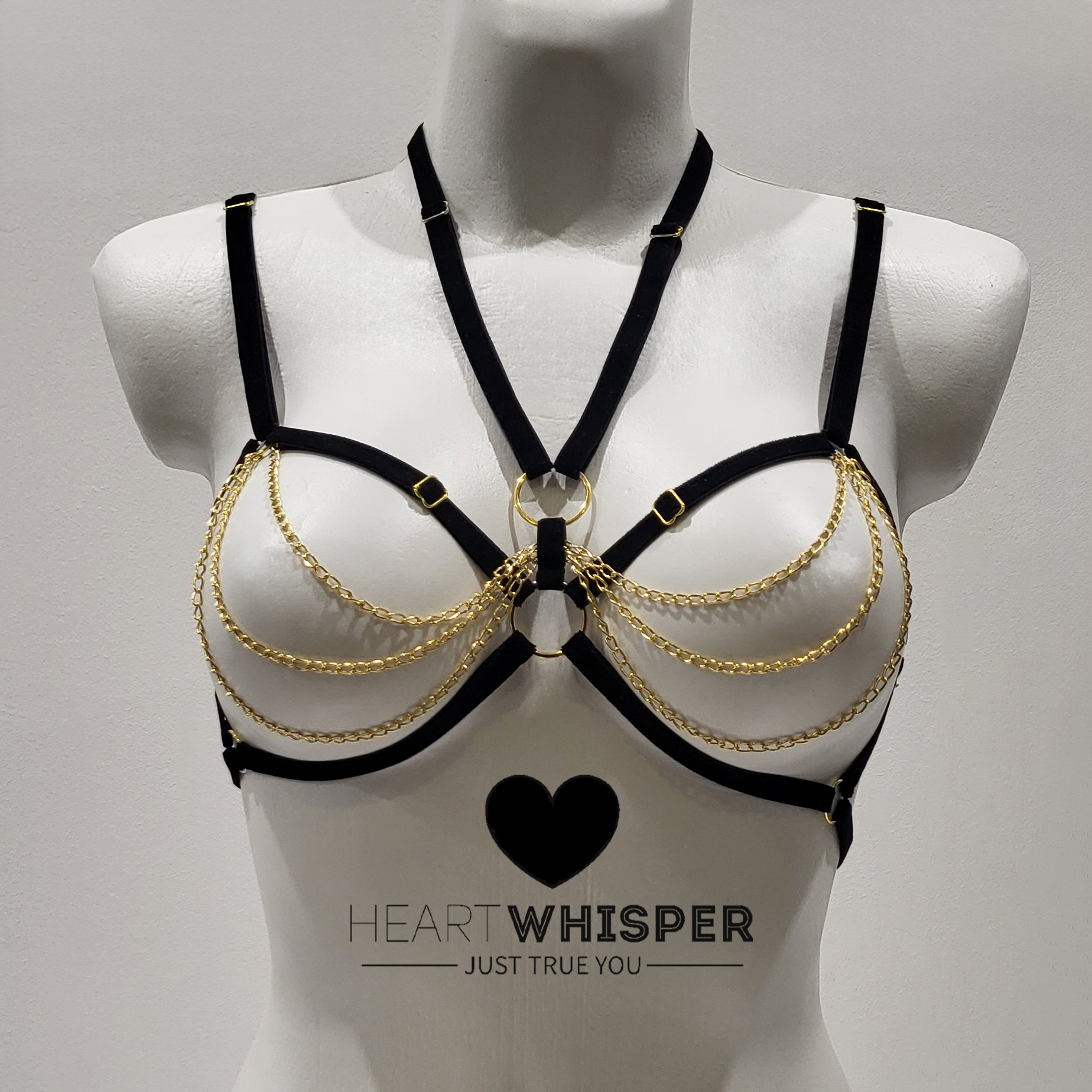 FREYA - BIUSTONOSZ OTWARTY Z ŁAŃCUSZKAMI - obrazek 2