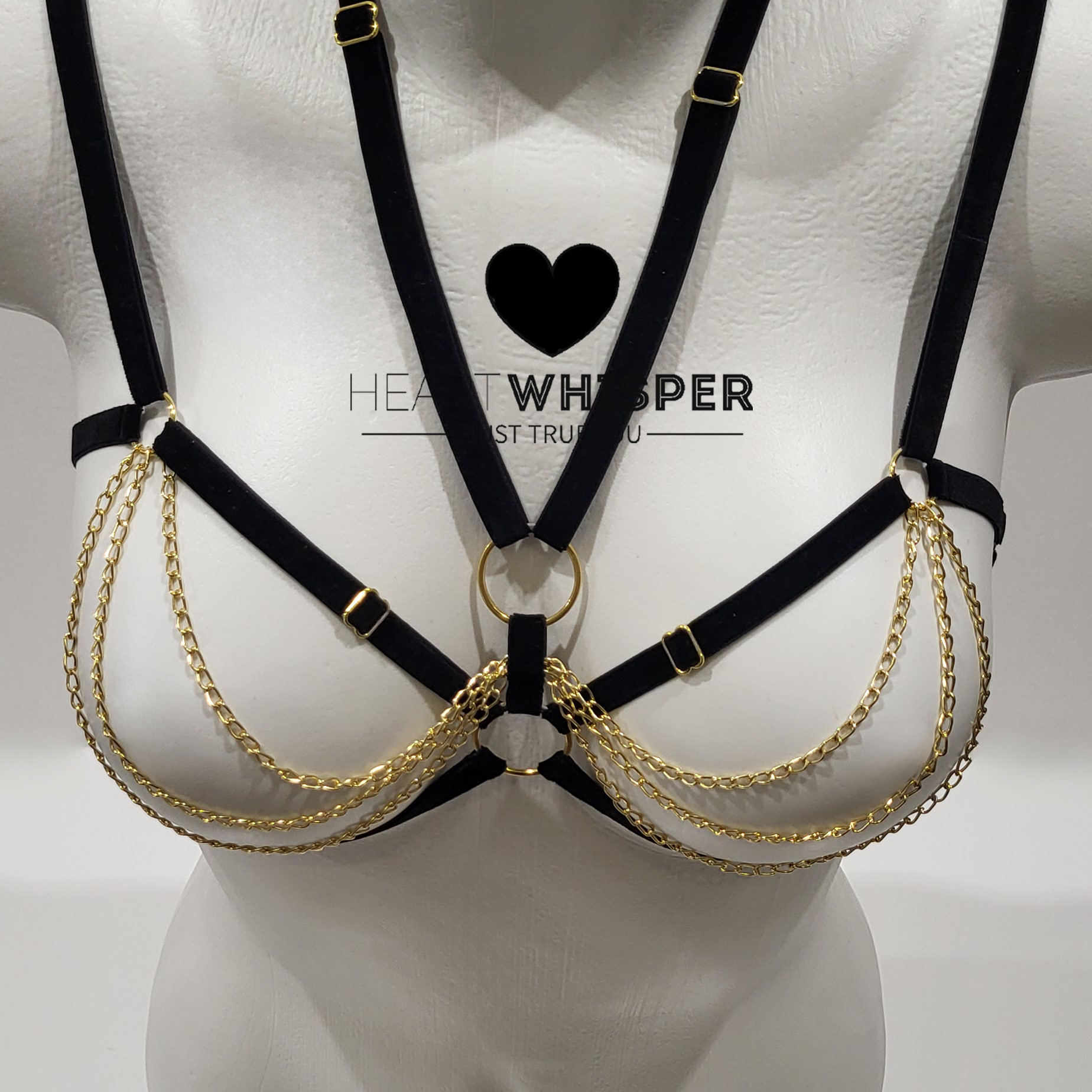 FREYA - BIUSTONOSZ OTWARTY Z ŁAŃCUSZKAMI - obrazek 7