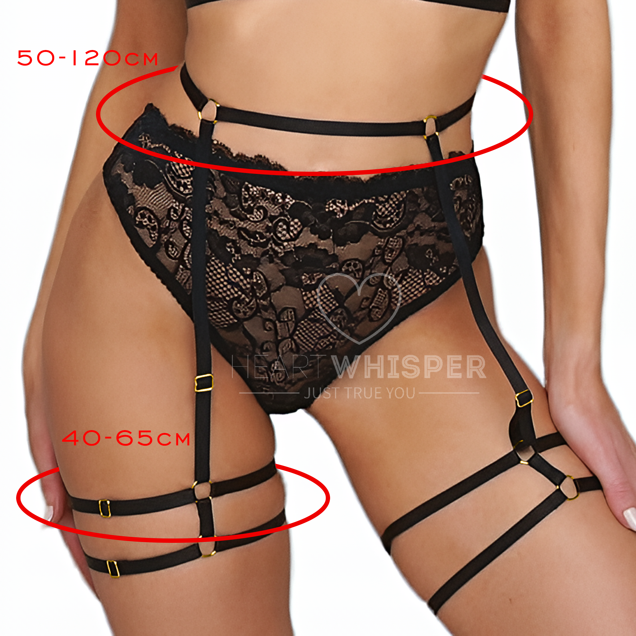 WHISPER - HARNESS NA UDA Z PODWÓJNYM PASKIEM - obrazek 3